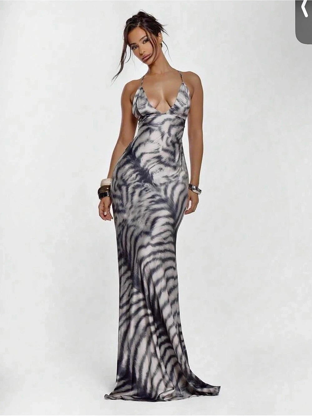 Women's Animal Print Maxi Dress